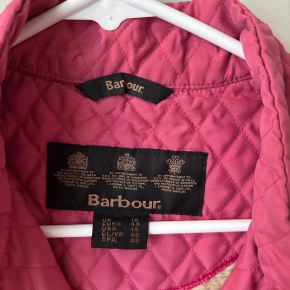 Barbour Fulbourn Lightweight Short Gilet Quilted Vest Fuscia Hot Pink Mauve 14 - Picture 4 of 7